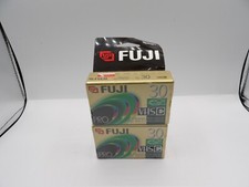 New Fuji Film Pro VHS-C TC-30 Blank Premium High Grade Camcorder Tape 2 Pack