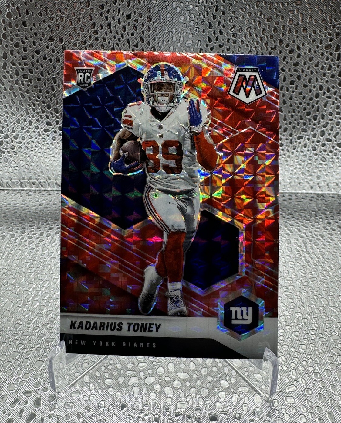 Kadarius Toney RC, New York Giants WR, 2021 Panini Mosaic Red Camo No. 312