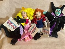 Disney Store Sleeping Beauty Bean Bag Plush Set of 4 NWT