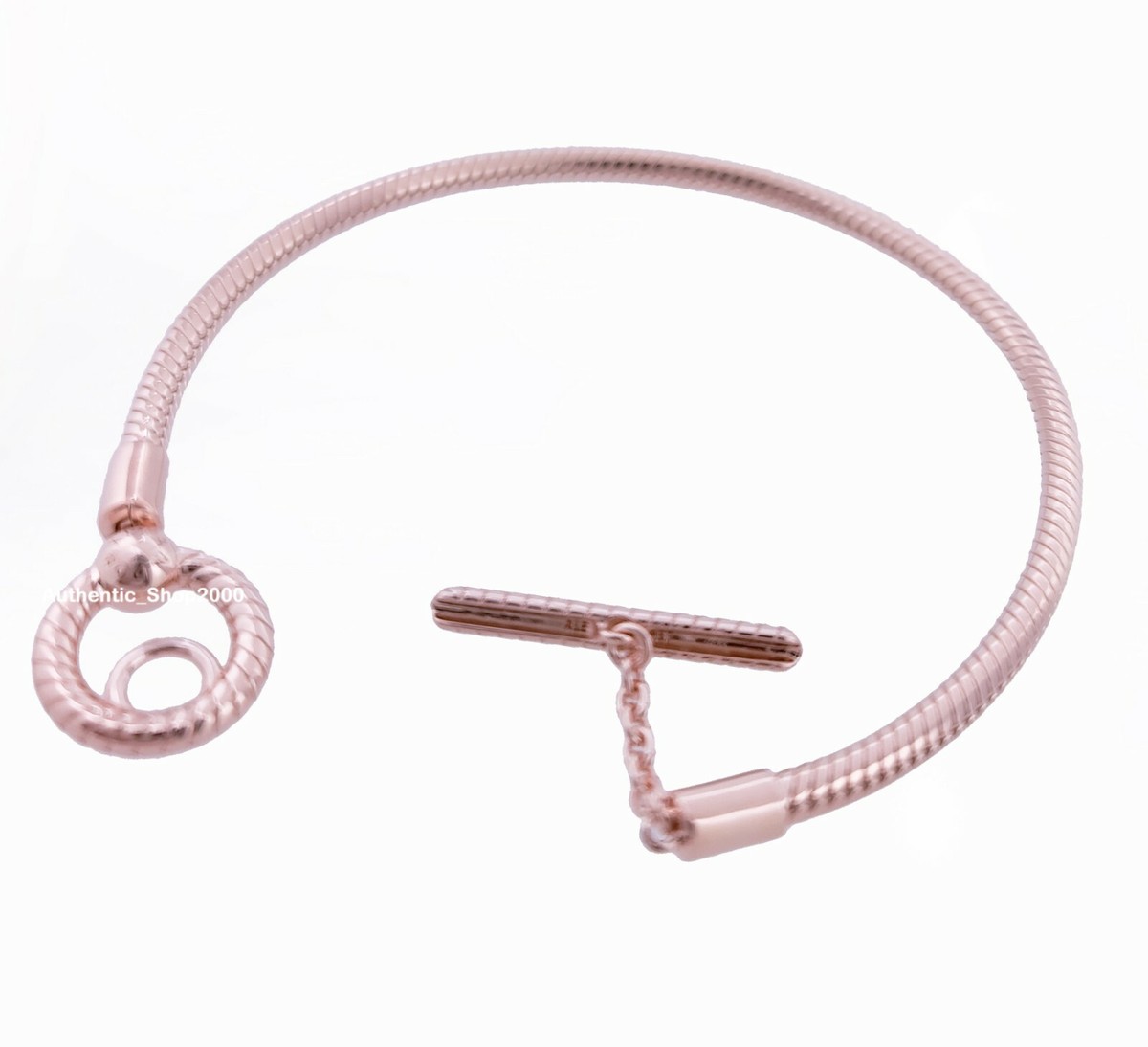 NEW Authentic PANDORA Rose 14k Gold Moment T-Bar Snake Chain NEW Authentic PANDORA Rose 14k Gold Moment T-Bar Snake Chain