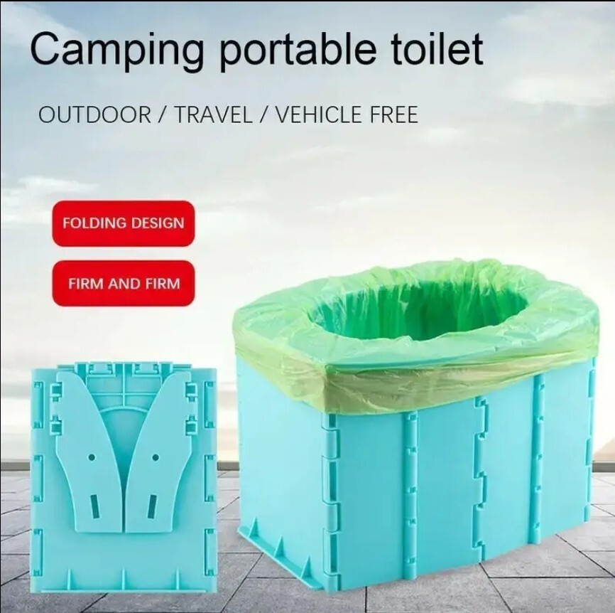 Portable Folding Toilet Camping Car Trash Can Accessory