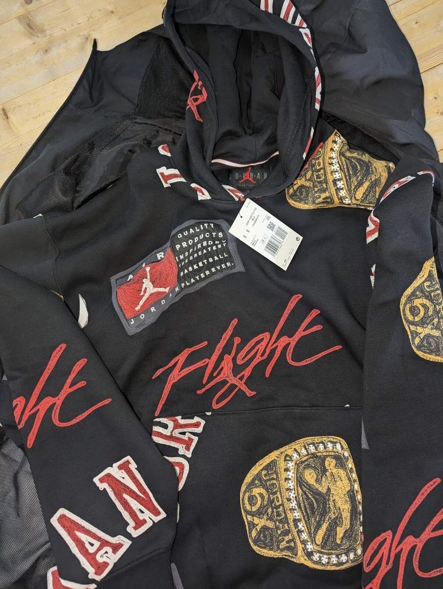 Nike Air Jordan 23 🪽🏀🪽⚫🔴 Flight Graphic Hoodie 2XL UK