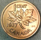 1937 Canada Small Cent — photo from another recent sale