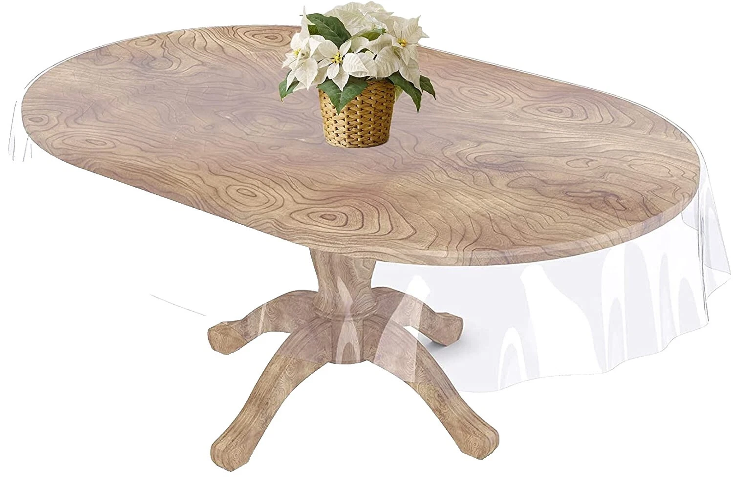 Vinyl Solid Oval Tablecloths