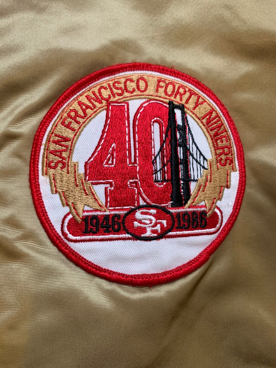 Vintage SAN FRANCISCO 49ers 40th ANNIVERSARY 1986 Chalk Line gold