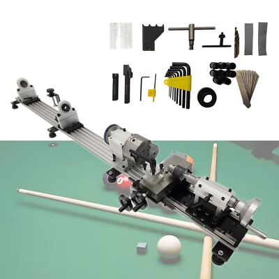 #ad 110V 450W Single Chuck Billiard Cue Repair Lathe Brass Hoop Open Wire Machine $773.62