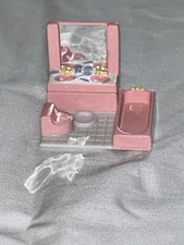 Vintage Lewis Galoob My Pretty Dollhouse Pink Bathroom Replacement Polly Pocket