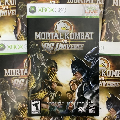 Mortal Kombat Vs. DC Universe Xbox 360 Instruction Manual Only