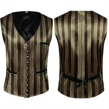 Steampunk Men's Waistcoat Victorian Gothic Retro Fashion Vest Cosplay Costume