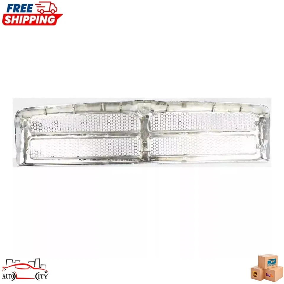 New Chrome Grille Assembly & Emblem 2PC For 1994-2002 Dodge Ram Pickup 2500 3500 Foto 4 de 4