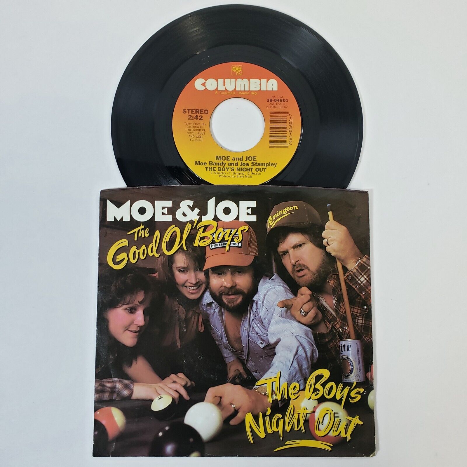 Moe & Joe "The Boys Night Out" 45 Vg+ Tested Picture Sleeve 