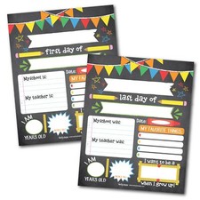 Last Day of School Sign   10 Double-Sided First and Last Day Boards 8x10 Back...