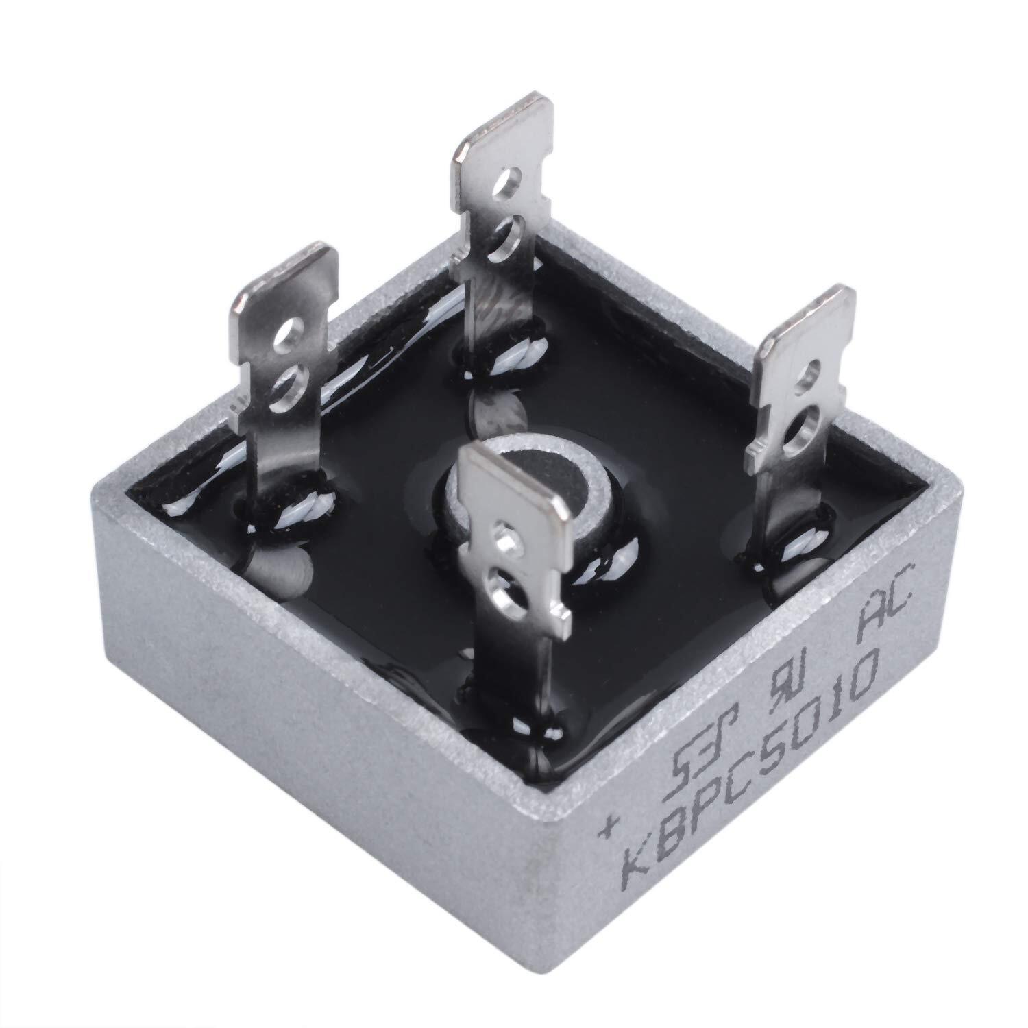 SODIAL(R) Raddrizzatore a ponte a singolo stadio a fase 50A 1000V KBPC5010 Nuovo