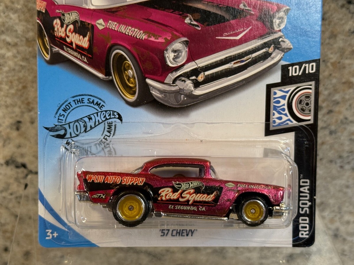 2020 Hot Wheels Super Treasure Hunt - Rod Squad - '57 Chevy - Pink
