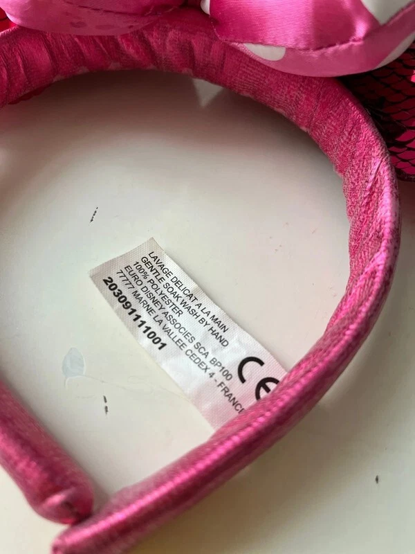 Minnie Maus Mouse Ohren Haarreifen pink Pailletten Disneyland Paris - Bild 3 von 3