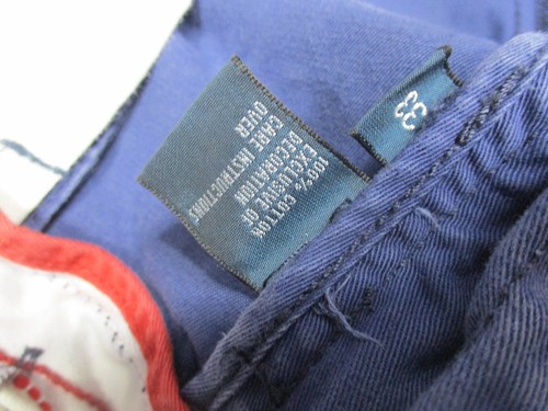 VTG Polo Ralph Lauren Cotton Shorts Blue Men Size 33 Y2K 9.5” Inseam Draw String - Picture 5 of 9