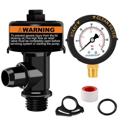 Air Relief Valve Pool Filter Pressure Gauge Compatible Filters Pumps High