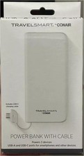 Travel Smart 10000mAh Power Bank with Charging Cable