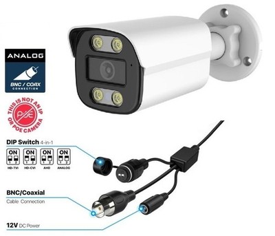 1080P 2MP CCTV HD Analog IR Outdoor Bullet Camera 3.6mm Lens (TVI/AHD/CVI/960H)