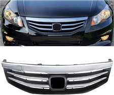 Chrome Front Bumper Grille For 2011-2012 Honda Accord Sedan 4dr Ho1200203