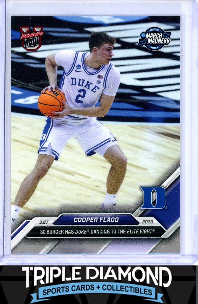 2024-25 Bowman U Now #101 Cooper Flagg 30 Burger Has Duke Dancing G530