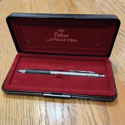 Vintage Fisher Original Astronaut Chrome Space Pen 0.7m In Box With Paperwork.