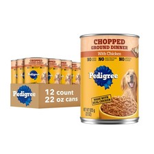 CHOPPED GROUND DINNER Adult Canned Soft Wet Dog Food with Chicken, 22 oz. Cans 27.80 per gallon