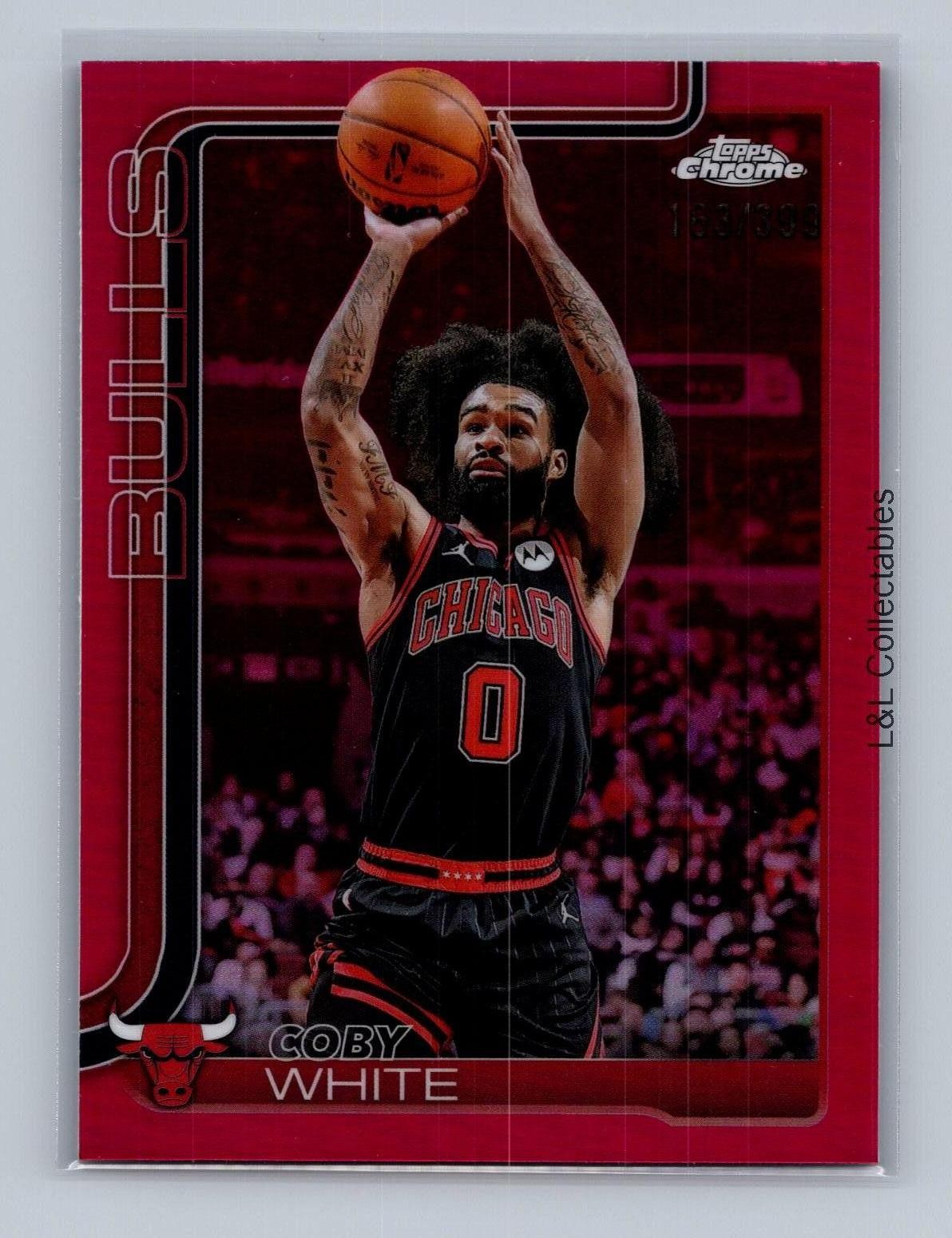 2025-26 Topps Chrome #80 Coby White Magenta Refractor #/399
