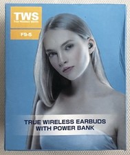 TWS F9-5 Bluetooth Wireless In-Ear Earbuds Mic Touch  Display Case Black