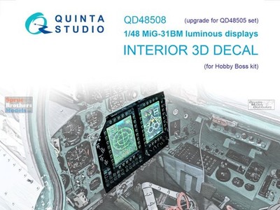QTSQD48508 1:48 Quinta Studio 3D Decal - MiG-31BM Foxhound Luminous Displays