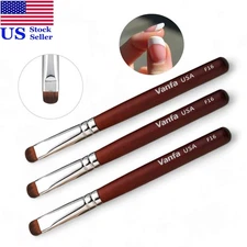 Vanfa French Brush for Nails, Clean up brush for Gel Nail Polish F16 (Pack of 3)