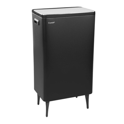 Küchenmüll Recycling Presse Top Eimer 60L Dual 2 Abfallfächer - Schwarz