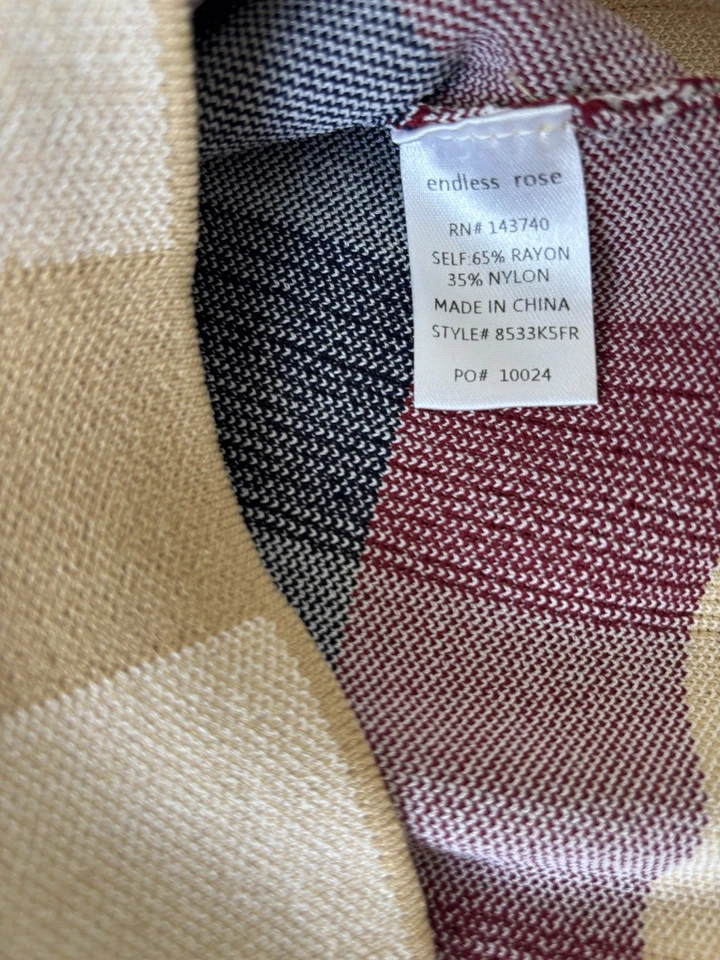 Falda de mujer Addiction a cuadros mediana azul rojo beige elástica Foto 4 de 4