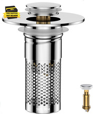 Bathroom Sink Drain Strainer,Universal Pop-Up Sink Stopper Hair Catcher, Anti-C