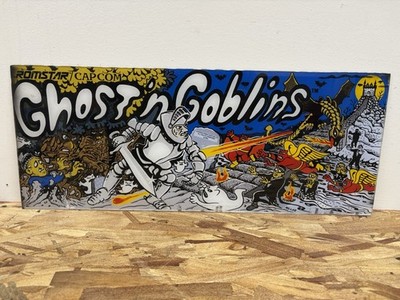 ORIGINAL Ghosts N Goblins Arcade Marquee   Capcom   Acrylic   NOT reproduction