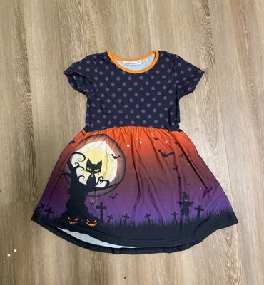 Sunnywing Girl's Halloween Cat and Moon Dress Size 5