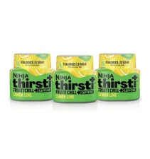 Ninja Thirsti Flavored Water Drops, FRUITI CHILL+ Lemon Lime 3pk with Caffeine🍋