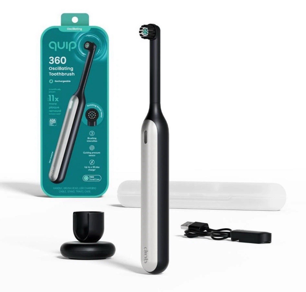 Quip 360 Oscillating Toothbrush NEW Open Box