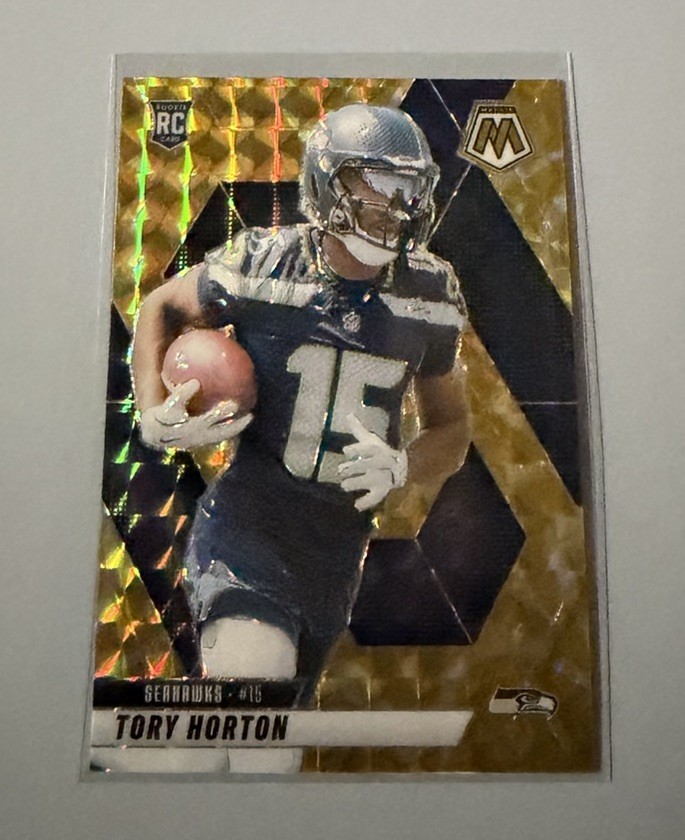 2025 Mosaic Yellow Reactive Tory Horton RC #396 Seattle Seahawks