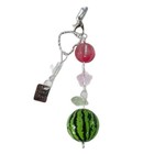 Modern Watermelon Peach Beaded Mobile Lanyard Multifunctional Keychain Ornament