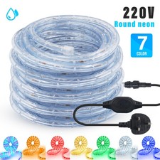 220V LED Rope Tube Strip String Fairy Lights Waterproof Outdoor Garden For Xmas