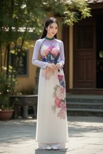 Ao Dai for Women - Modern Vietnamese  o D i Dress for Lunar New Year - No Pants