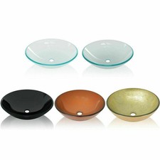 Glas Waschbecken 42cm Aufsatzwaschbecken Waschtisch Waschschale Aufsatzbecken