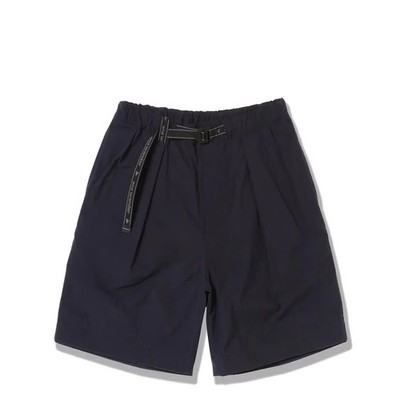 And Wander Nylon Chino Tuck Tapered Short Pants Navy