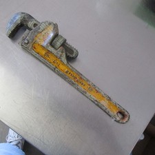 Vintage RIGID 10" inch Pipe Wrench The Ridge Tool Co Elyria Made In USA