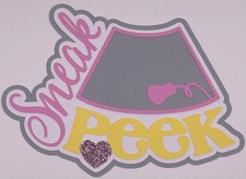 Pregnancy - Paper Piecing Scrapbook Embellishment Die Cuts Ultra-Sound Girl