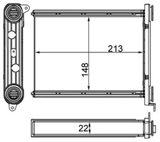 WÄRMETAUSCHER FÜR RENAULT GRAND SCÉNIC III (JZ0/1 ) - MAHLE AH 259 000S