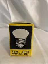 Satco S3604 25W R-14 Standard Base Reflector Spot Light Bulb NOS