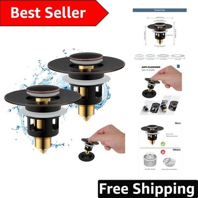 Dual Sink Stoppers - Brass & Stainless Steel Drain Solution, 1.1''-2.3''