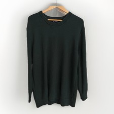 GAP Mainstay Cotton Crewneck Sweater Mens XXL Green Cotton Textured Knit